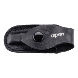 Alpen Nagelknipser, vernickelt, ausklappbare Feile, Lederetui 397063